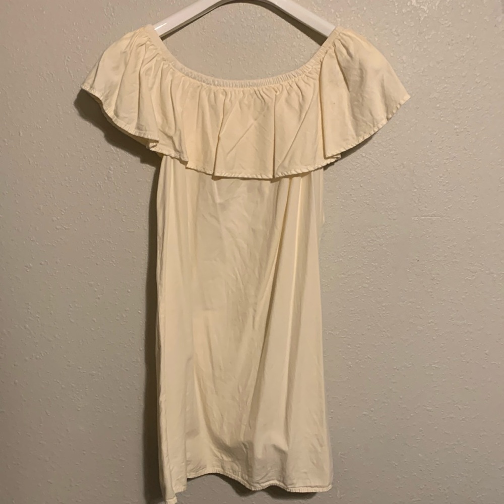 On or off shoulder white sundress